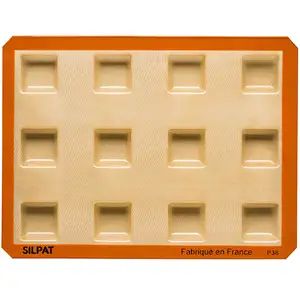 Plaque de 12 empreintes carrés Silpat pas cher