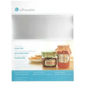 Silhouette Stickers Argent imprimables - 8 feuilles