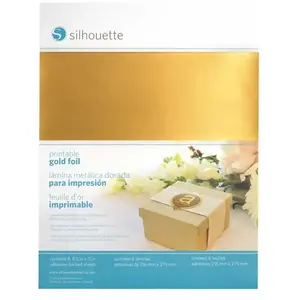 Silhouette Stickers Or imprimables - 8 feuilles pas cher