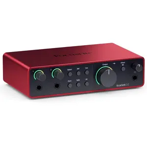 Focusrite Scarlett 2I2 4th Gen - Interface audio USB - Rouge pas cher