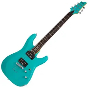 Comparateur de prix : Schecter C-6 Deluxe - Guitare électrique - Satin Aqua