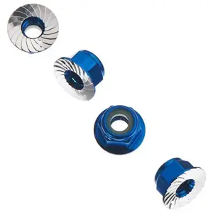 Axial AXA1046  -Wheel Nut M4 Serrated Bleu (4)