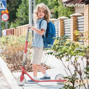 Trottinette Yvolution Classic Scooter rouge réglable en hauteur et rob... pas cher