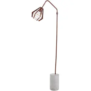 Comparateur de prix : Versanora Lampadaire rustica lampe de sol sur pied cuivrée avec ciment vn-l00046-eu