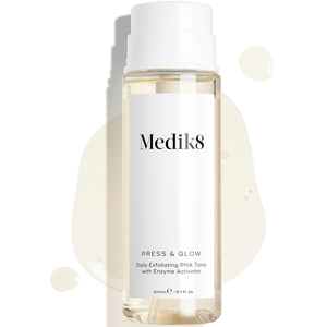 Comparateur de prix : Medik8 Press & Glow lotion tonique nettoyante et exfoliante 200 ml