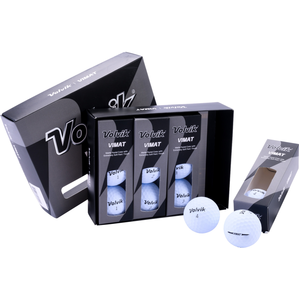 Lots de 12 balles de golf Volvik Vimat - blanc
