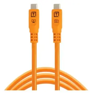 Comparateur de prix : Tether Tools TetherPro Optima 10G USB-C, 1,8 m (6'), orange droit