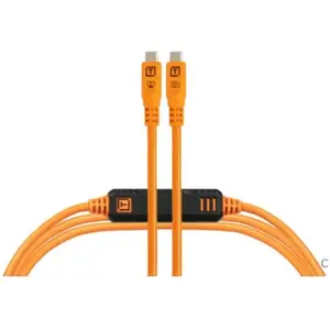 Comparateur de prix : Tether Tools TetherPro Optima 10G USB-C, 15' (4,6m), orange droit