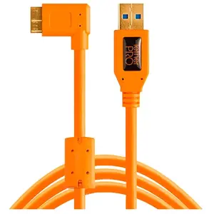 Comparateur de prix : Tether Tools TPro USB 3.0 Micro-B Right Angle 4.6m/15 ORG