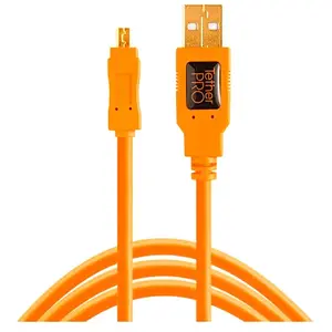 Comparateur de prix : Tether Tools TetherPro USB 2.0 vers USB Mini-B 8 broches 4,60m orange