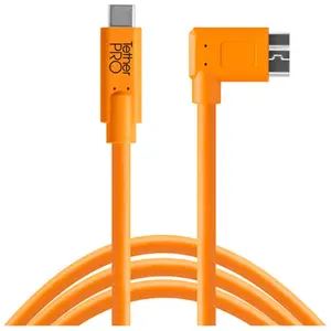 Comparateur de prix : Tether Tools TetherPro USB-C vers USB Micro-B angle droit 4,60m orange
