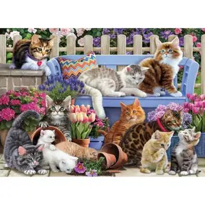 Vermont Christmas Company Puzzle 1000 pièces : Une vie de chat pas cher