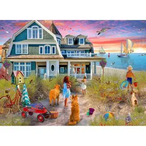 Vermont Christmas Company Puzzle 1000 pièces : Journée à la plage pas cher
