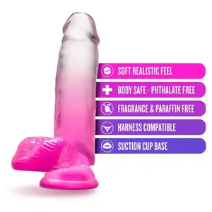 B Yours - Dildo Sugar Magnolia 17 cm - Fuchsia pas cher