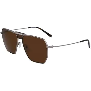 Karl Lagerfeld KL350S Sunglasses, 042 Matte Silver, 58 Unisex pas cher