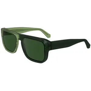 Calvin Klein Jeans Men's Sunglasses CKJ24607S - Green To Dark Green with Solid Green Lens pas cher