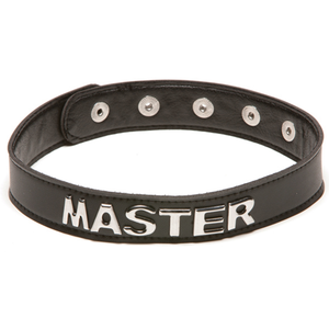 Collier simili MASTER Noir pas cher