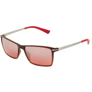 Lunettes de soleil - POLICE - S1957 - Rouge - Aviator - Protection UV 2 pas cher