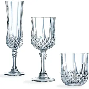 Ensemble 24 pièces, verres à pied, flutes et verres à eau pas cher