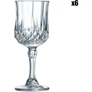 6 verres à liqueur 6cl Longchamp - Cristal d'Arques - Verre ultra tra