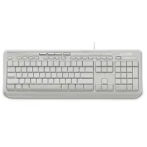 Microsoft Wired Keyboard 600 clavier USB Blanc pas cher