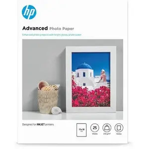 Comparateur de prix : Papier photo 13 x 18 brillant sans bordure HP Advanced - 25 feuilles