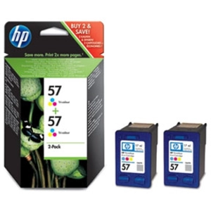 HP Cartouche double pack n° 57 couleur C9503AE - Hewlett Packard pas cher