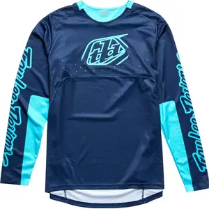 Troy Lee Designs Sprint Icon Maillot de vélo, bleu, taille S pour Hommes pas cher