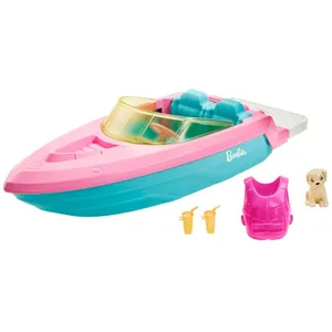 Comparateur de prix : Mattel Barbie-Hors-Bord De Barbie-3 Poupées Avec Chiot Et Accessoires