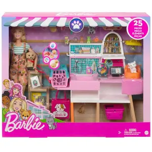 Comparateur de prix : Poupée Barbie Et Son Animalerie Mattel France Rose 39,5x7,5x32,5 cm A2102827