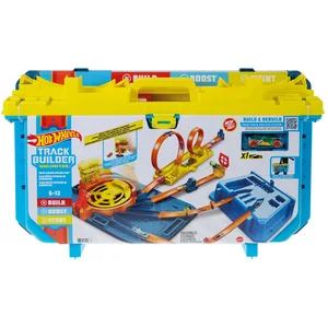 Coffret Lancement Express Hot Wheels Track Builder Unlimited - Multicolore - Bleu - Enfant - Mixte pas cher