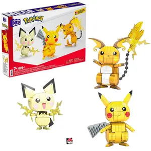 Comparateur de prix : Mattel Mega Construx  Pokémon  Build And Show Pikachu Evolution Trio
