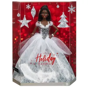 Poupée Barbie Joyeux Noël 2021 Brune pas cher
