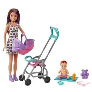 Comparateur de prix : Poupée Barbie Coffret Skipper Baby-Sitter Balade Poussette