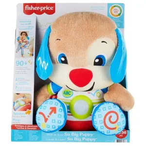 Comparateur de prix : Fisher-Price Peluche Musicale : Puppy Eveil Progressif Geant GXV96