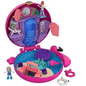 Playset Polly Pocket La piscine du flamant rose pas cher