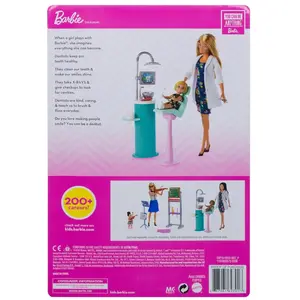 Comparateur de prix : Mattel Barbie - Coffret Poupée Barbie Dentiste Blonde