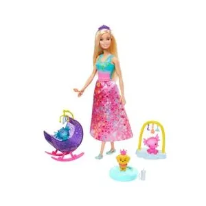 Comparateur de prix : Barbie poupée adolescente DreamtopiaAnimaux de compagnie 30 cm 10 pièces