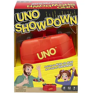 Mattel UNO Showdown Jeu de société et de 112 Cartes avec Lanceur, pour Enfants et Adultes, GKC04 pas cher