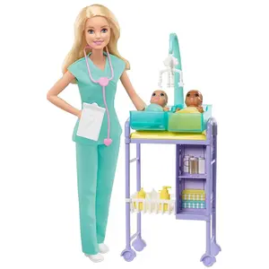 Comparateur de prix : Barbie - Coffret Barbie Pédiatre Blonde - Coffret Poupée Mannequin - 3 Ans Et +