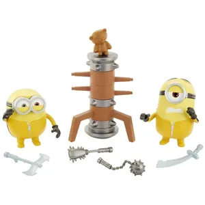 Figurines Minions Bob et Mannequin de Bois