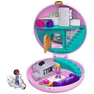 Mattel Polly Pocket - Soiree Pyjama Donuts - Coffret Incluant 2 Mini-Figurines 2.5 Cm Et 5 Surprises pas cher