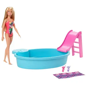 Barbie - Barbie et Sa Piscine - Coffret Poupée Mannequin - 3 ans et + GHL91
