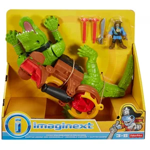 Figurine Fisher Price Imaginext Crocodile et Capitaine Crochet