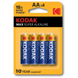 Comparateur de prix : KODAK Lot de 4 Piles alcaline MAX LR06/AA - 1,5V