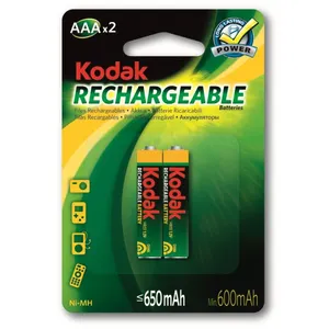 KODAK - Piles rechargeables - Ni-MH - AAA / LR03 - 650 mAh - pack de 2