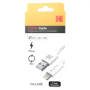 Câble USB Premium vers Port Lightning Kodak - Chargement rapide pas cher