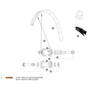 Mavic Rayons Ksyrium Pro Allroad 2016 12 Unités pas cher