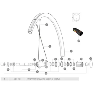 Mavic Jante Arrière Ksyrium Pro Carbon Sl Tubular Disc pas cher