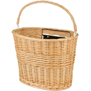 Comparateur de prix : Panier Avant en Osier M-Wave pour Guidon Vélo 38x28x26 cm, Tissé à la Main